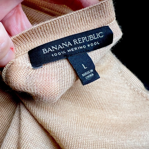 Banana Republic wool lightweight sweater, sz Lg - Picture 4 of 4